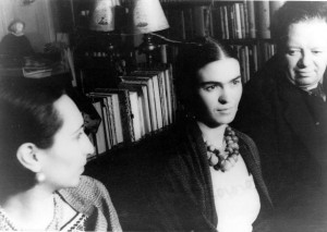 Malu Block, Frida Kahlo de Rivera und Diego Rivera (von links nach rechts), 19. März 1932.